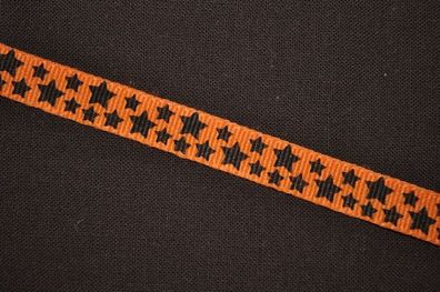 Ripsband Sternenhimmel orange