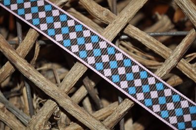 Ripsband mini karo dunkelbraun