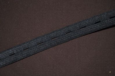 Knopflochgummi 1,5cm breit schwarz