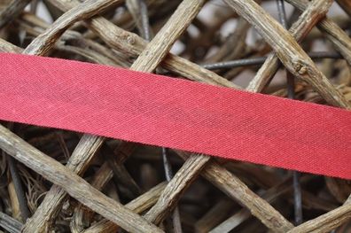 Schrägband gefalzt 20 mm hellrot