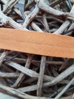 Schrägband gefalzt 20 mm orange