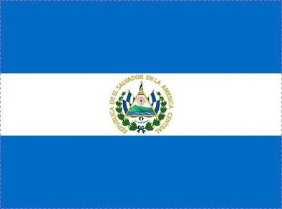 El Salvador Flagge Aufkleber Sticker Fahne selbstklebend 5-60cm breit ES-FL-ELS
