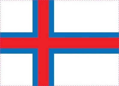 Färöer Flagge Aufkleber Sticker Fahne selbstklebend 5-60cm breit ES-FL-FAE