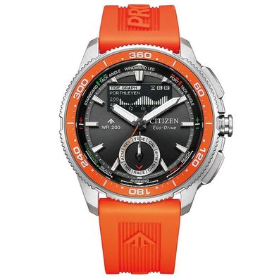 Citizen Promaster Eco-Drive Solar-Herrenuhr Wave Tracker Orange JV3000-13E
