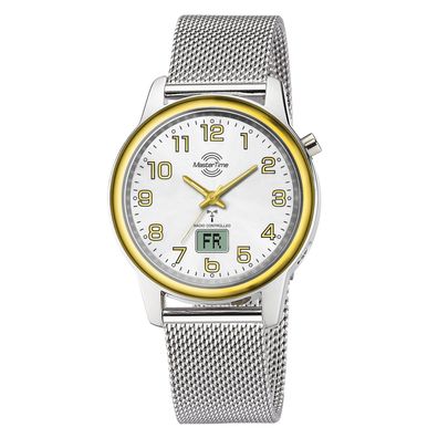 Master Time Funkuhr für Damen Lady Line Mesh Zweifarbig MTLA-101003-42M