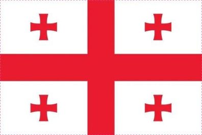 Georgien Flagge Aufkleber Sticker Fahne selbstklebend 5-60cm breit ES-FL-GEO
