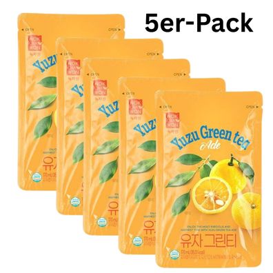 5er-Pack Nokchawon Yuzu Green Tea Ade Beutelgetränk 170ml