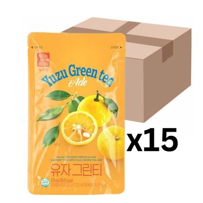15er-Pack Nokchawon Yuzu Green Tea Ade Beutelgetränk 170ml