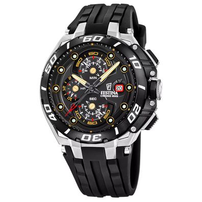 Festina Chronograph F20755-8 Schwarz Chrono Bike 2026 Kautschukband 20ATM