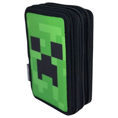 Minecraft Face Federmäppchen, dreifach