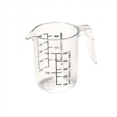 Messbecher aus Kunststoff - 500 ml, mit Messskala & Ausguss