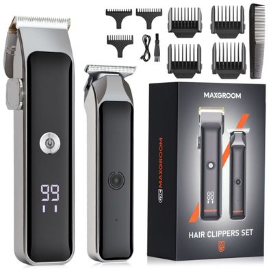 Maxgroom ZC-F608 Haarschneider Trimmer Set mit Display und 7 Aufsätzen