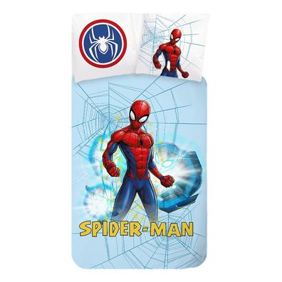 Marvel Spiderman Bettwäsche Set Mehrfarbig Bettbezug Kissenbezug Baumwolle 140 ×