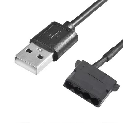 A85 USB Stecker auf 4Pin Molex Adapterkabel, 5V Stromversorgung für PC Lüfter