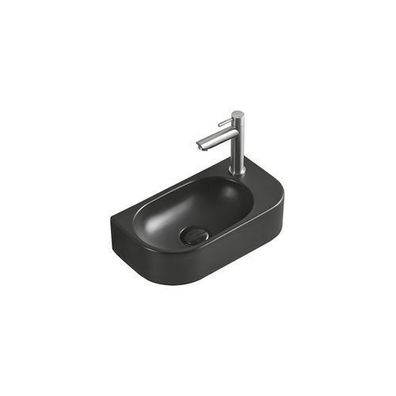 Mexen Viera Aufsatzwaschbecken rechts 40 x 21 cm, Schwarz matt - 21274085R