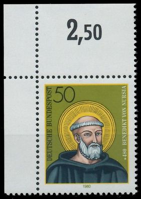 BRD BUND 1980 Nr 1055 postfrisch ECKE-OLI X3D667E