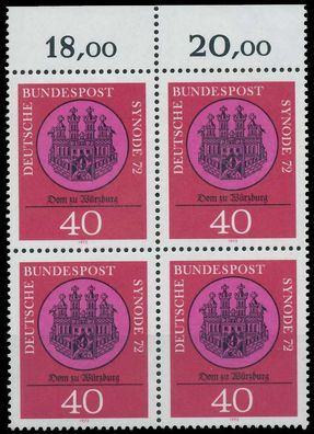 BRD BUND 1972 Nr 752 postfrisch Viererblock ORA X5F5F4A