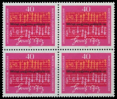 BRD BUND 1972 Nr 741 postfrisch Viererblock S2279AA