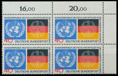 BRD BUND 1973 Nr 781 postfrisch Viererblock ECKE-ORE X5FA876