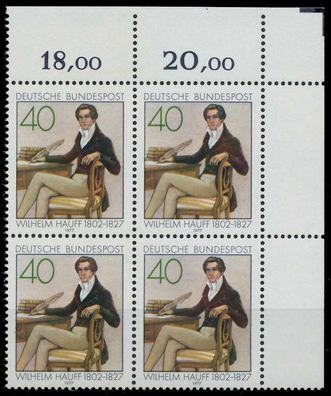 BRD BUND 1977 Nr 954 postfrisch Viererblock ECKE-ORE X600652