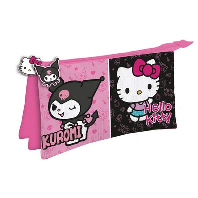 Hello Kitty & Kuromi Federmäppchen, 3-fach