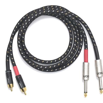 Sommercable -Classique- HighEnd Adapterkabel - Cinch auf Klinke 6,3mm - Schwarz