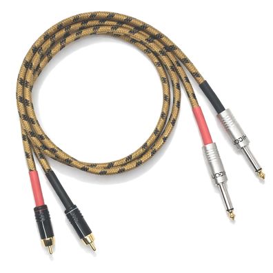 Sommercable -Classique- HighEnd Adapterkabel - Cinch auf Klinke 6,3mm - Gelb
