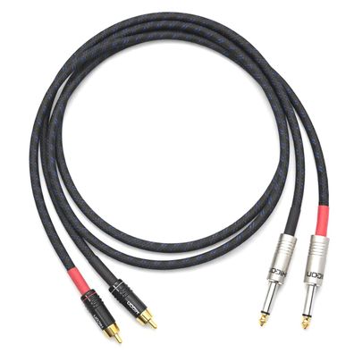 Sommercable -Classique- HighEnd Adapterkabel - Cinch auf Klinke 6,3mm - Blau
