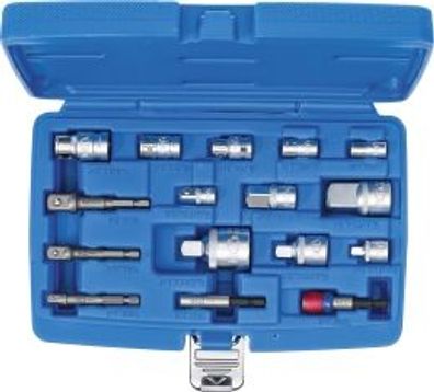 BGS technic - Bit-Adapter- / Steckschlüssel-Adapter-Satz | 16-tlg