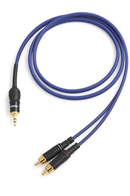 Sommercable -Onyx 2025- HiFi Adapterkabel - 2x Cinch auf 1x Klinke 3,5mm - Blau