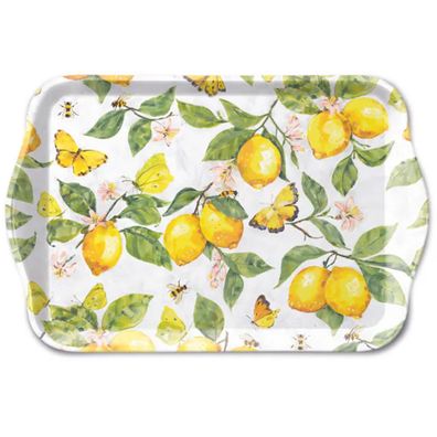 Kleines Tablett 13 x 21 cm Zitronen