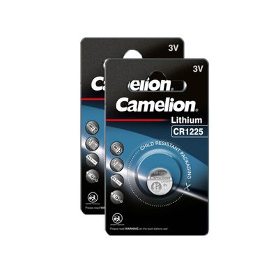 2x Camelion CR1225 CR 1225 3V Lithium Knopfzelle Batterie 1er Blister