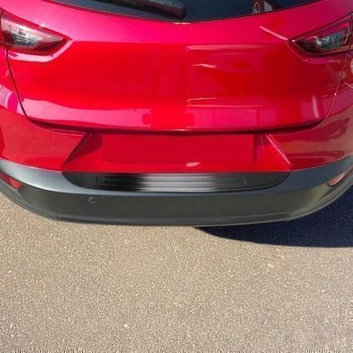 Ladekantenschutz Stoßstangenschutz für Mazda CX-3 2015-2021 Gebürstet Dunkel