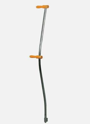 Sensenbaum 150cm Sensenstiel Stahlrohr gebogen Holzgriffe inkl Schraube