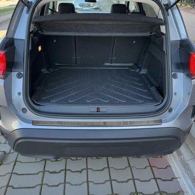 Ladekantenschutz Stoßstangenschutz für Citroen C5 Aircross 2018-25 Chrom Dunkel