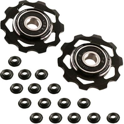 Schaltwerkrollen Alu 10Zähne, schwarz / / /ar, Point, 10102301