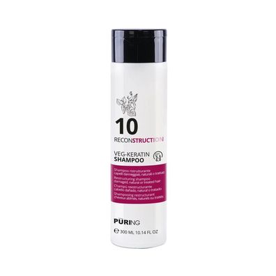 PRING PR 10 Rekonstruktionsshampoo, vegetarisches Keratin, 300 ml