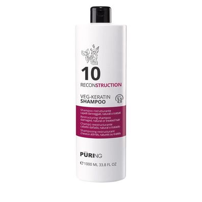 PRING PR 10 Rekonstruktionsshampoo, vegetarisches Keratin, 1000 ml