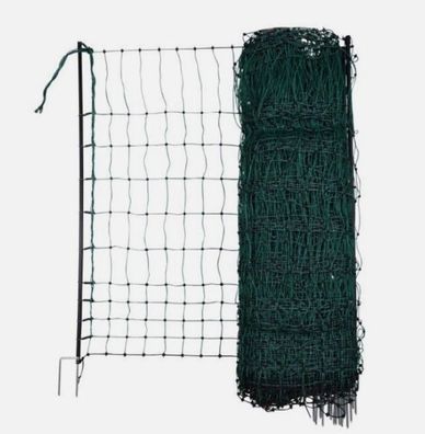 Kerbl Geflügelnetz PoultryNet 50 mtr. 106 cm Doppelspitze grün ohne Strom 292278