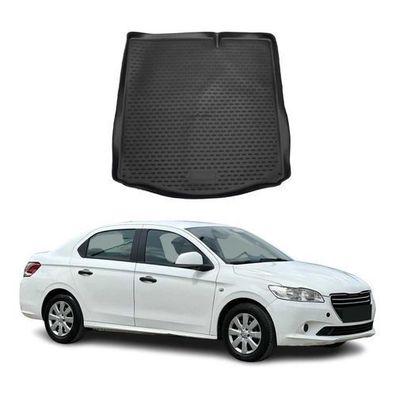 Kofferraummatte Kofferraumwanne für Peugeot 301 2013-2020 Gummi TPE Schwarz