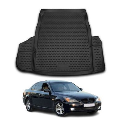 Kofferraummatte Kofferraumwanne für BMW 5er E60 2003-2010 Gummi TPE Schwarz