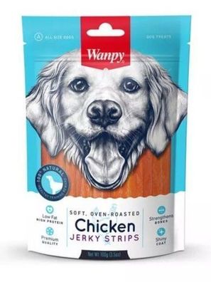 WANPY für Hunde: Chicken Jerky Strips 100 g