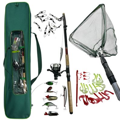 Spinnruten-Komplettset 2,70m XT-2705B – mit 3000RD 4BB Rolle & Zubehör
