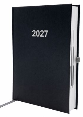 2027 ADINA Buchkalender Chefplaner A5 schwarz 1 Tag 1 Seite