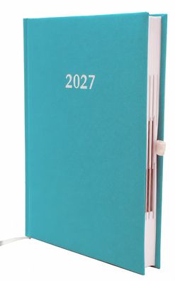 2027 ADINA Buchkalender Chefplaner A5 türkis 1 Tag 1 Seite