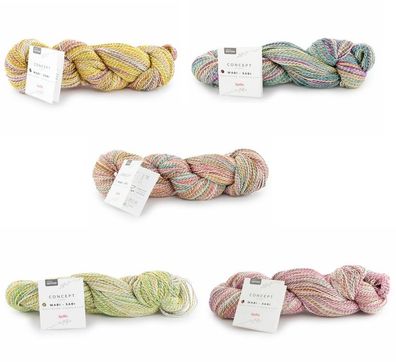 100g Katia Wabi-Sabi Farbverlaufsgarn Wolle zum Stricken Häkeln GP 169,50€/kg
