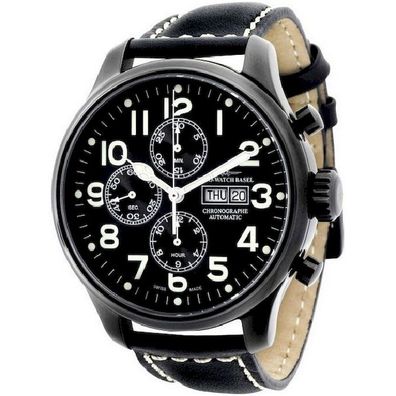 Zeno-Watch - Armbanduhr - Herren - Chrono - OS Pilot - 8557TVDD-bk-a1
