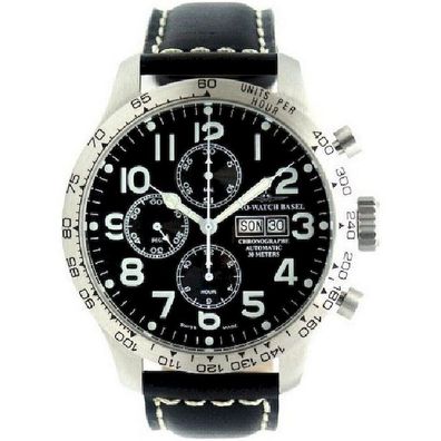 Zeno-Watch - Armbanduhr - Herren - Chrono - Oversized Pilot - 8557TVDDT-a1