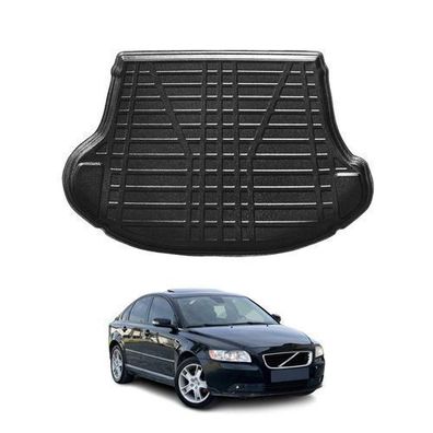 Kofferraumwanne Laderaumwanne für Volvo S40 2004-2012 Gummi TPE Schwarz