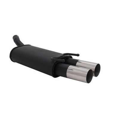 Novus Sportauspuff für Opel Corsa B 2x76mm RL-Design Endschalldämpfer mit ABE